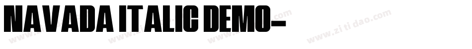 Navada Italic Demo字体转换